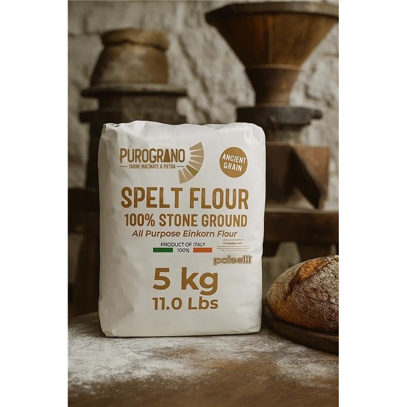 PuroGrano Type 1 Soft Wheat Flour, Bread flour– 5kg (11