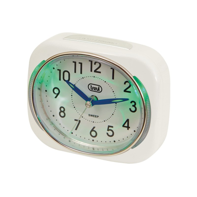 Trevi Retro Bedside/Travel Alarm Clock with LED Backlight and Silent