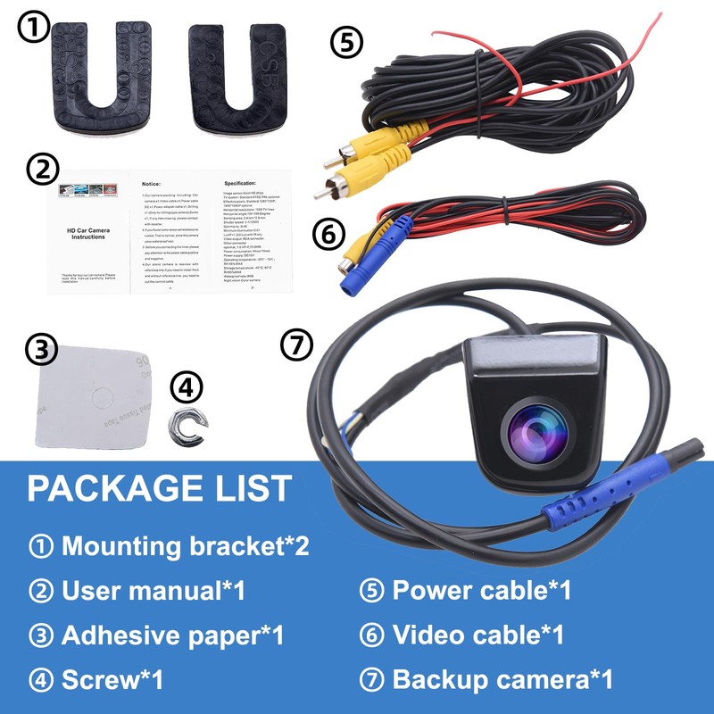 KAOLALI HD Backup Camera, Clear Night Vision and Super Wide