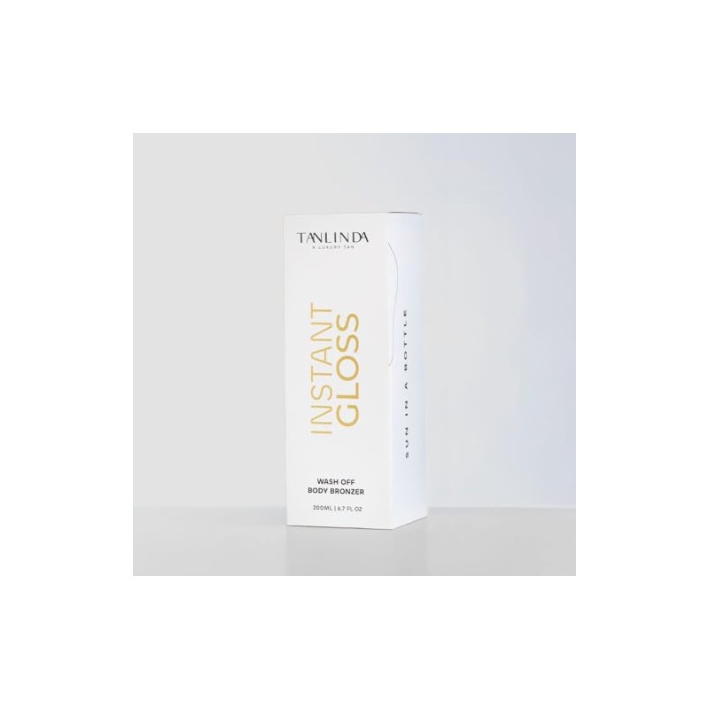 Tanlinda Instant Gloss, Crema hidratante con Efecto Bronceado Instantáneo, 200ml,