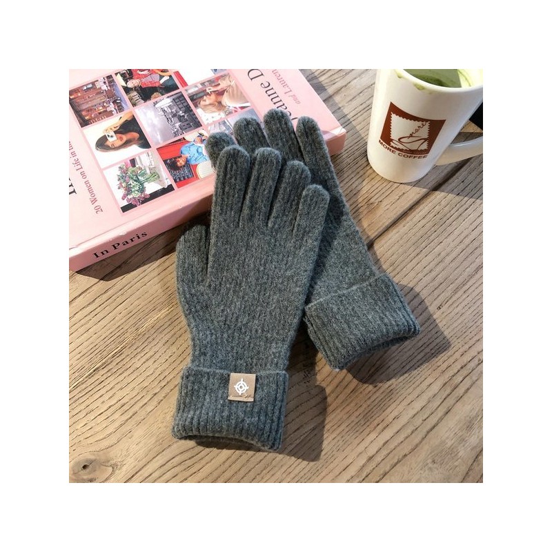 Lala 퓨어 울 핑거 니트 장갑(LALAW004) Pure Wool Finger Knit