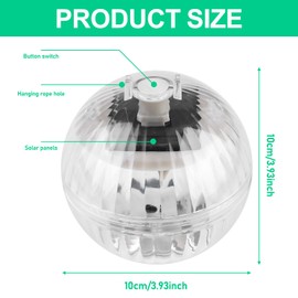 GOMETY 3 Stück Solar Schwimmende Poolbeleuchtung, Schwimmende Pool Lichter, IP65 Wasserlicht Solar Teichbeleuchtung Schwimmend für Pool,Teich,Garten, Brunnen und Wasserparks, 7 Farben