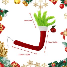 Grinch arm, Grinch arm Christmas tree decoration, Grinch hand, Grinch tree decoration, Christmas tree decoration, Grinch, Christmas tree decoration, Grinch arm ornament, beautiful Christmas