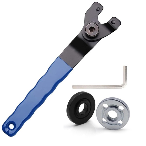 Yuentoen Grinder Wrench,Adjustable Grinder Spanner Shaft Nut kit Includes 2
