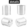 Rheedal 4Pcs 4.25inch Brushed Aluminum Trailer Wheel Center Cap Push