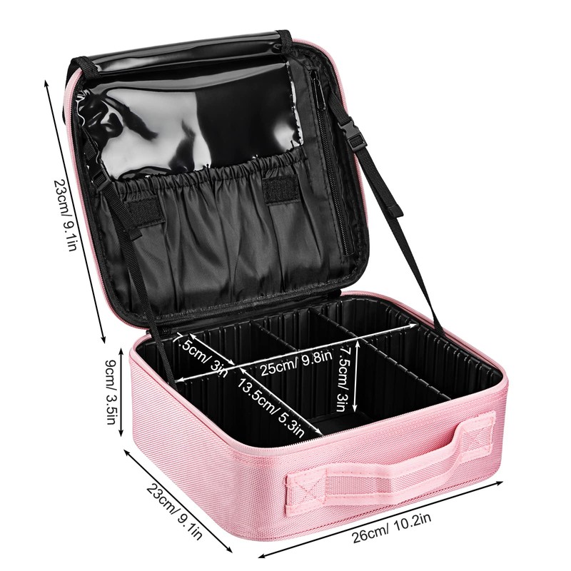 Travel Makeup Case Storage Make Up Tools Cosmetic Bags Black