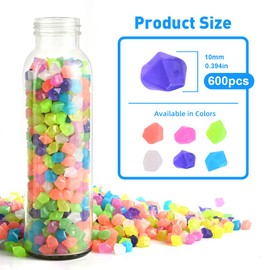 Abnaok Glow in The Dark Rocks, 600PCS Luminous Stones, Glowing Rocks for Aquarium Decoration, Outdoor Decor, Garden Lawn Yard, Walkway, Fish Tank, Pathway, Driveway