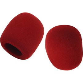 cyclingcolors 2 x Pop Screen Compatible with Blue Yeti Microphone Microphone Filter Foam Wind Protection Red Christmas
