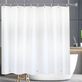 YISURE Extra Long Shower Curtain Liner 72 x 84 with Magnets, White PEVA Plastic Shower Curtains 84 inch Long Waterproof for Bathroom, Width 72 x Height 84 Inch