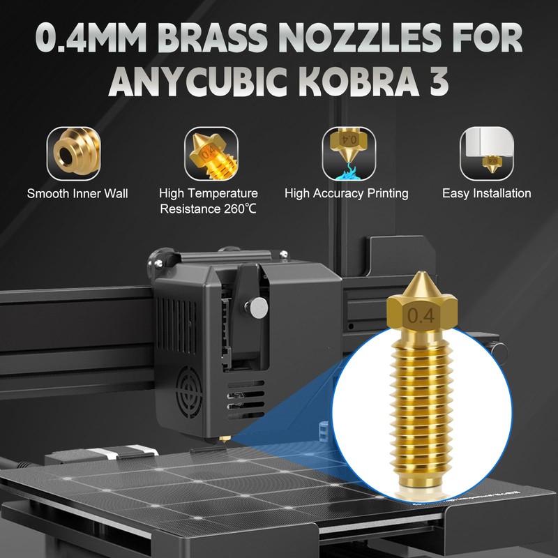 ANYCUBIC Kobra 3 Hotend, 22pcs 3D Printing Extruder Hotend Kit,Kobra