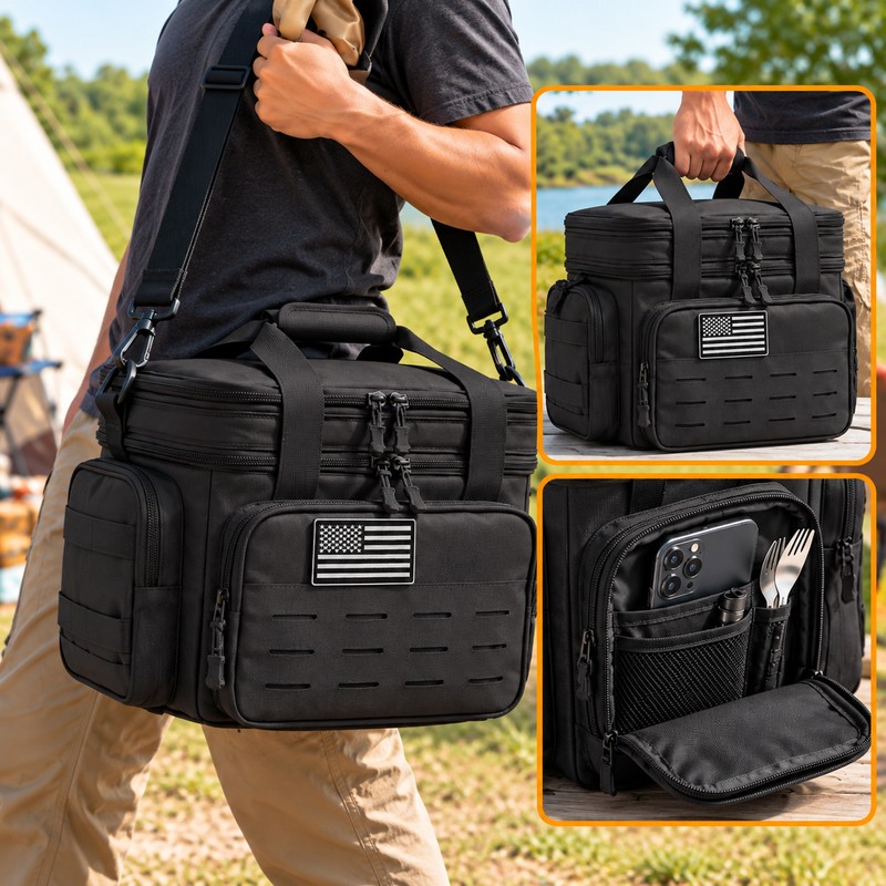 18L Insulated Cooler Bag for Camping and Picnics – Expandable