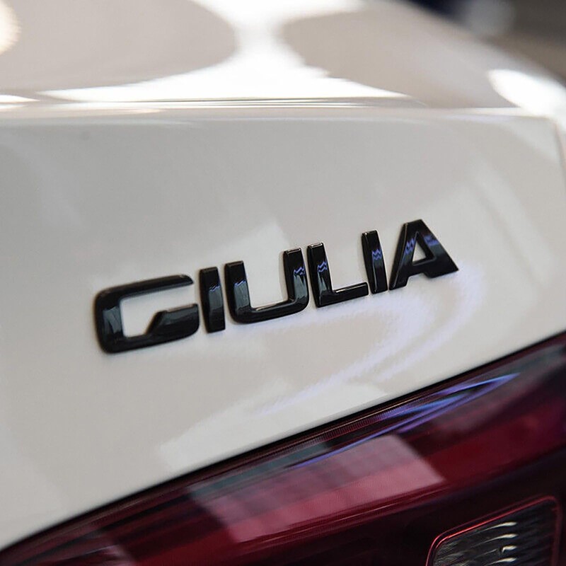 3D Letter Metal Trunk Giulia Logo, Suitable for Alfa Romeo
