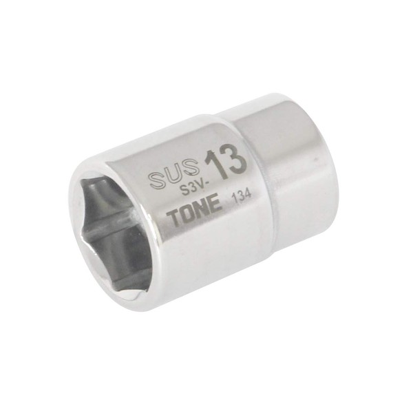 トネ(TONE) SUSソケット(6角) S3V-13 差込角9.5mm(3/8") 二面幅13mm