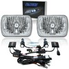 Octane Lighting 7X6 Inch 6000K HID Crystal Clear Glass/Metal Headlight