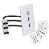 MXTECHNIC Single Port 4K HDMI Wall Plate Outlet Cover with
