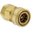 Snap-Tite BVHC8-8F Brass H-Shape Quick-Disconnect Hose Coupling, Sleeve-Lock Socket, 1/2"