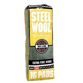 Homax - 33873161011 Steel Wool, Extra Fine Grade #000, 16 Pads