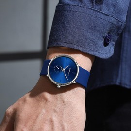 CRRJU Men’s Stylish Business Waterproof Quartz Wristwatches, Ultra Thin Work Watches for Men with Rubber Band