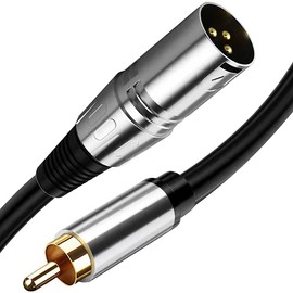 RCA to XLR Cable, Tunghey Single RCA Male to XLR Male HiFi Audio Cable, for Amplifier Mixer Microphone (2m)