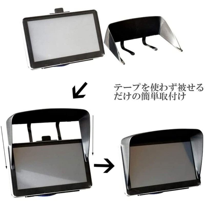 SKLINE 5" Car Navigation Visor One Touch Mount Car Monitor