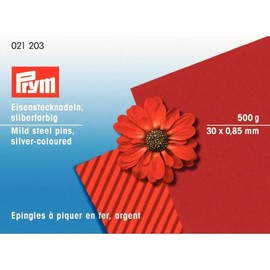 Prym Straight Pins Mild Steel 105 silver col 0.85x30 mm