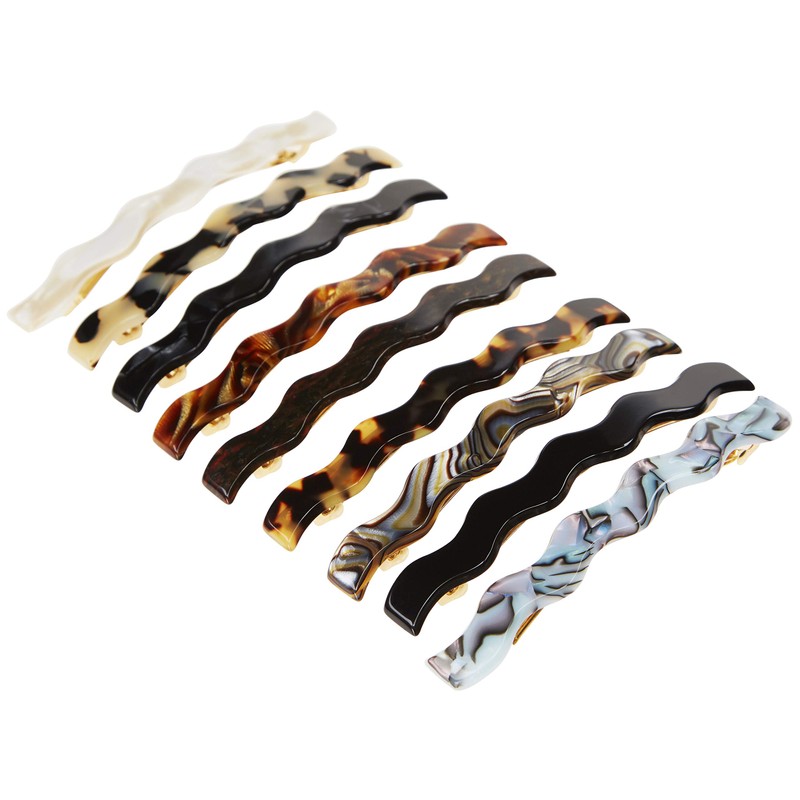 France Luxe Pasador ondulado largo y delgado, Mojave, ajuste cómodo