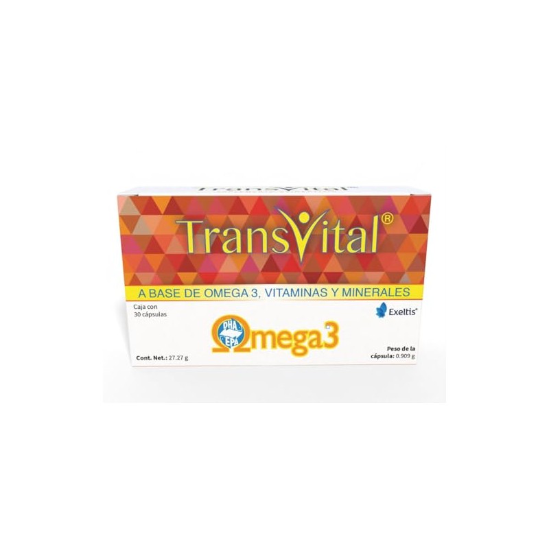 Transvital Suplemento Alimenticio a Base de Omega 3, Vitaminas y