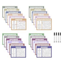 Zorythm 12 Pcs Word Search Cards for Dementia Game | Dementia Activities for Seniors | Alzheimer's Products for Dementia Patients | Games for Dementia Seniors| Reusable Large Print Word Search Books