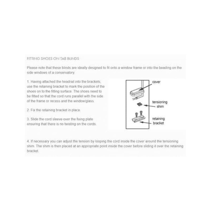 Hillarys 3-Part Cord Tension Shoe/Block (PL1010)
