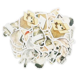 Scrapbooking Cat Stickers, 40Pcs Vinyl Cat Scrapbook Stickers, Cute Cat Stickers, Kitten Stickers for Photo Albums, Diaries, Crafts, Scrapbooks, Notebooks, Memoirs