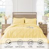UNIKOME King Size Comforter Set Yellow - Lightweight Soft Pintuck