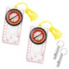 2Pcs Orienteering Compass Navigation, Hiking Compass for Expedition Map Reading,