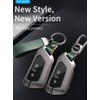 Ysbxitu Ysbxitu Schlsselhlle aus Leder Schlsselband Auto Schlssel Cover Hlle Passt fr VW Golf 8 MK8 ID.3 ID.4 5 Formentor fr Skoda Octavia A8 Enyaq Schlsseletui Schlsselcase Zubeh?r B Schwarz