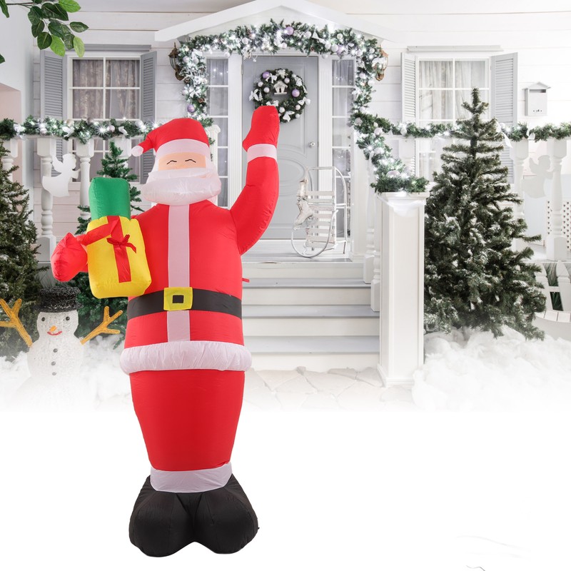 Inflatable Christmas Old Man Model with Gift Bag in Hand
