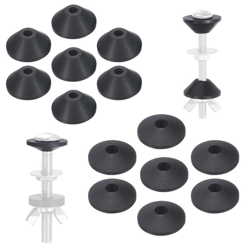 uxcell 24 Pcs Toilet Bolt Rubber Washer M6 and M8