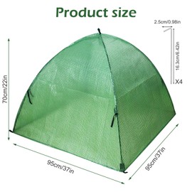 Plant Tent Outdoor Winter Shrub Cover Green Frost Tents Plant Covers Freeze Protection Tent Waterproof Plant Frost Protector Plant Guard Cover to Protect Plants Vegetable from Animals, 37X37X27Inch
