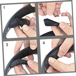 Gatuida 4pcs Headband Cushions for Smooth Impact Resistant Black Headset Beam Pads for Comfortable Listening