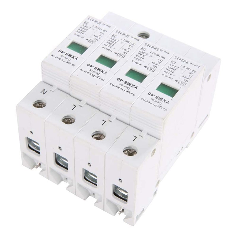 Ejoyous Surge Protection 4P 40KA, Surge Arrester House DIN Rail