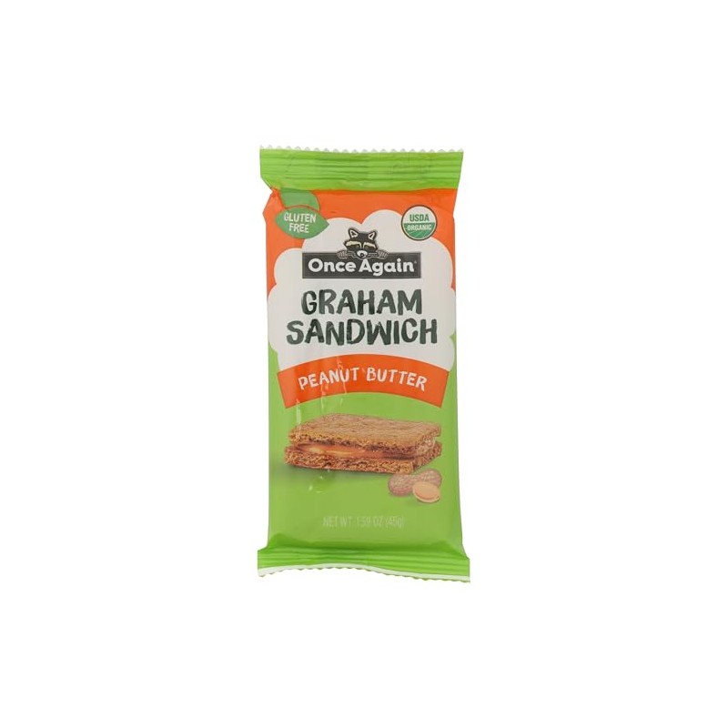 ONCE AGAIN Organic Peanut Butter Graham Sandwich, 1.59 OZ