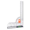 12in L Square Ruler Multifunction Scale Standard Carbon Steel Detachable