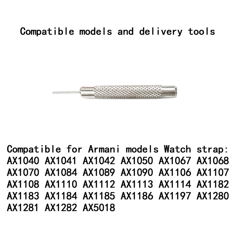 Czjiaqh Men's rubber watch band Buckle compatible with Armani AX1040