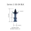 Retrospec Creations 25 Each for 3/4" Black Plastic Finial Tops