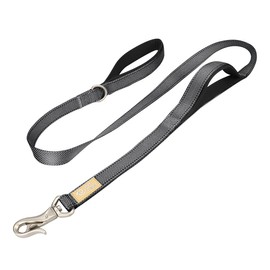 PetPilala Dog Lead, Walking, Training, Training, 2 Handles, Night Reflection Prevention, Escape Prevention Hook, Soft Pad, Durable (Black, M/2.5cm x 150cm)