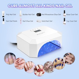 Makartt UV Gel Lamp, 36W LED Nail Light for Gel Nails Dryer with Large LCD Display, Automatic Sensor and 4 Timer Setting, Salon-Quality Nail Quick Dry Curing Lamp for Home Use