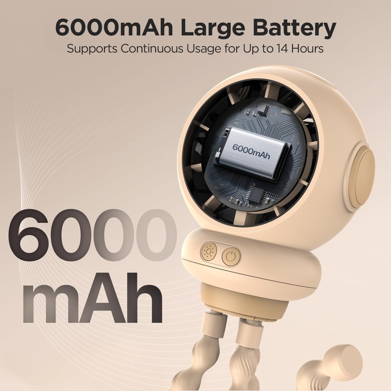 Hotsales Stroller Fan, 6000mAh Stroller Fans Clip On for Baby