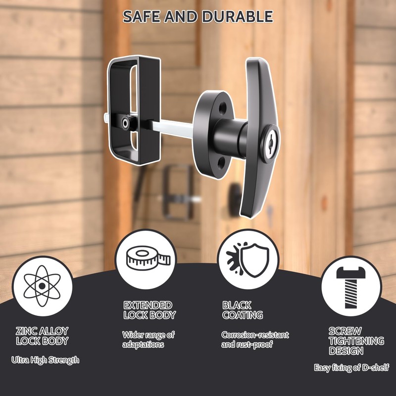 JZVXX 2Pack Shed Lock, 5-1/2" Steam with 4 Keys, Shed