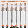 KapStrom Needle File Set, 6 Needle Files for Wood, Metal,