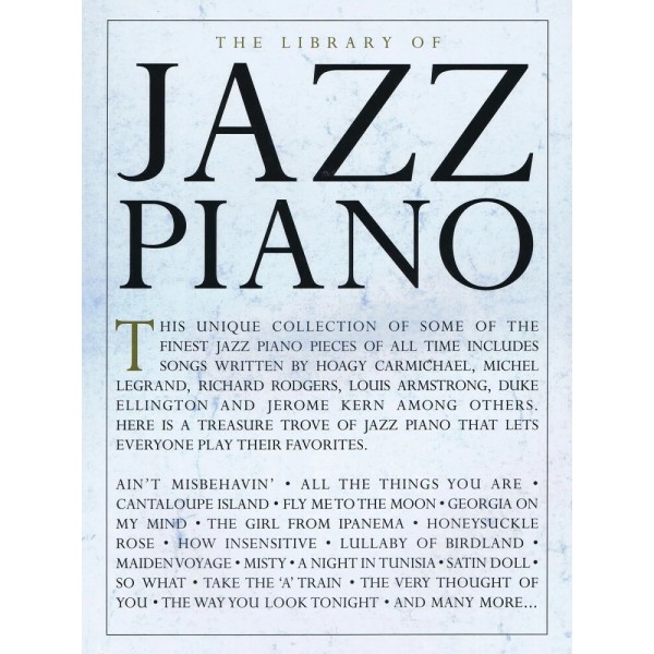 The Library of Jazz Piano Sheet Music Piano Solo Songbook