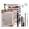 JMS&JMS Lash Clusters Kit 120 pcs Natural Cluster Lashes Invisible
