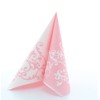 Napkins "Pomp" Airlaid Pack of 50 Rose / White